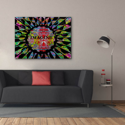 Bungalow Rose «Imagine» par Dean Russo, art mural sur toile