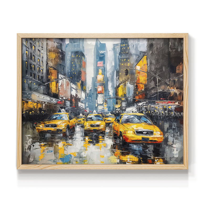 Landscape Series-CLII -Framed Print - Restickable, H 11 po x l 14 po, Naturel