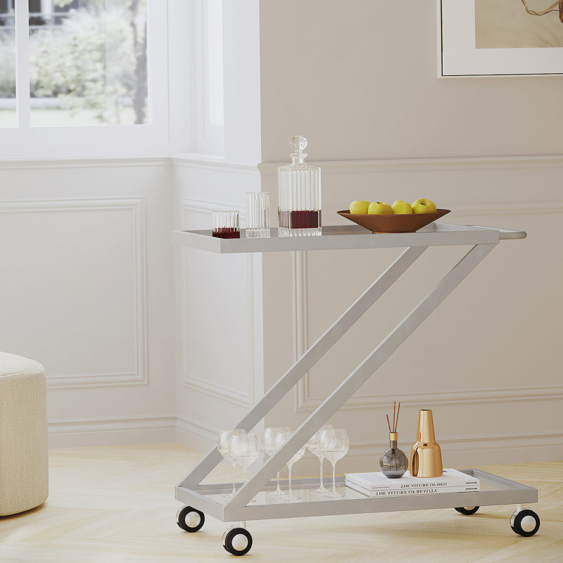 Chariot-bar élégant et fonctionnel avec fabrication robuste pour recevoir