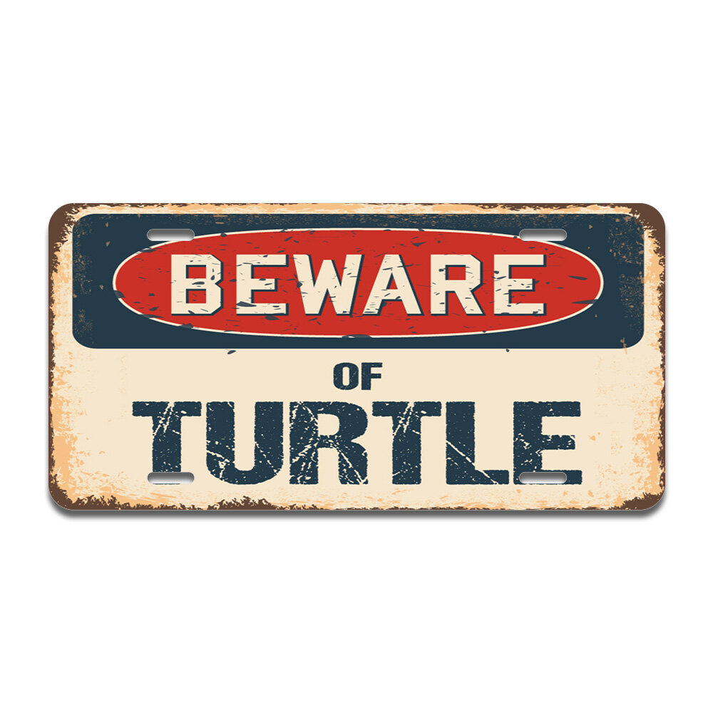 SignMission Beware of Turtle Aluminum Plate Frame | Wayfair