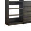 Système d'organisation modulaire Dee, 12 tablettes, 5 tringles, finition en bois gris