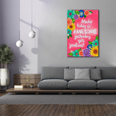 «Make Today Awesome» par Hello Angel, art mural sur toile