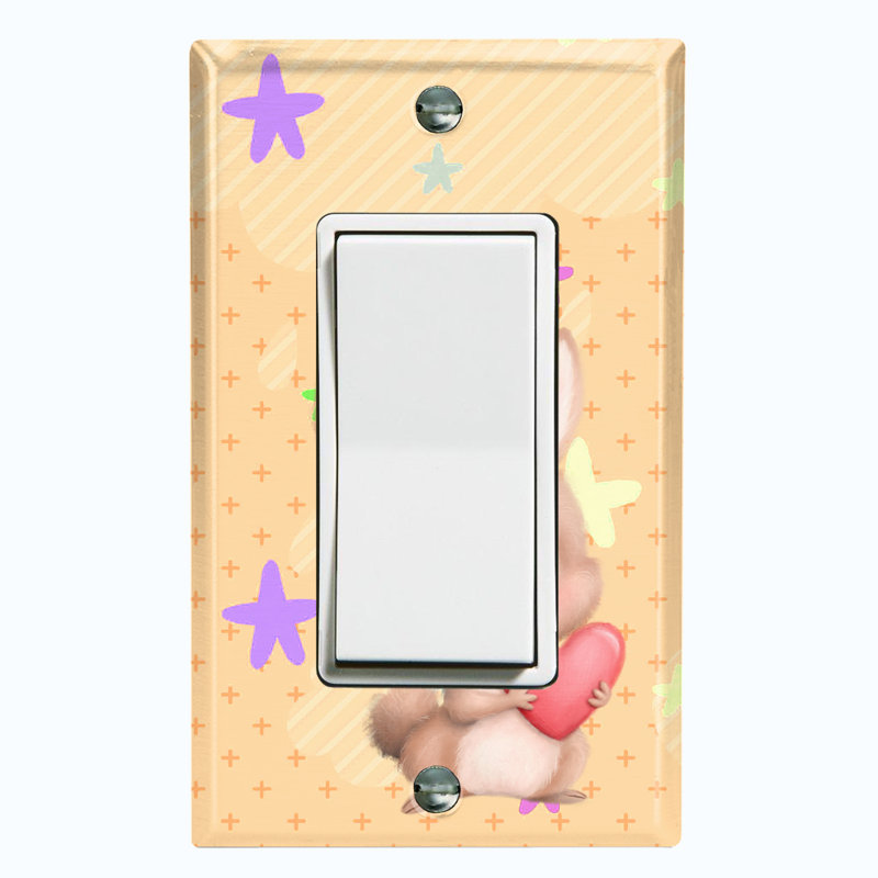 Plaque murale mignonne avec interrupteur à bascule 1 lumière