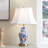 Kennlee 23.7" Ceramic Dimmable Table Lamp With USB Ports & Type C