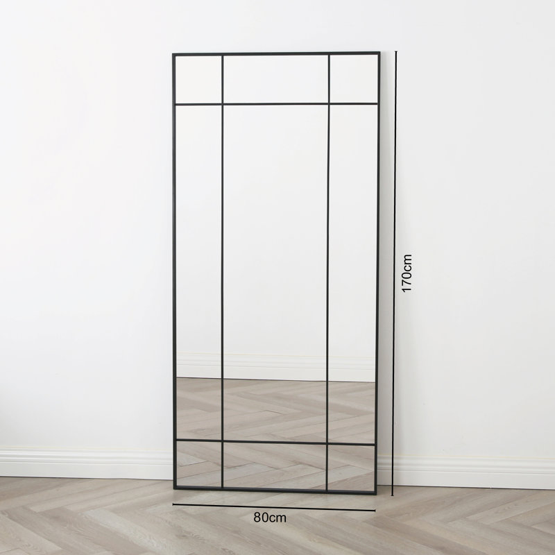 Naquasia Metal Rectangle Floor Mirror