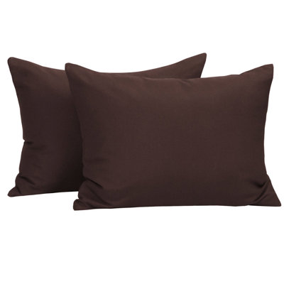 Two piece set of brushed ultra fine fiber zipper pillowcase