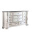 11 tiroirs de style transitionnel Zuri Commode finition perle blanche