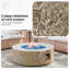 42 in. Round Magnesium Oxide Outdoor Fire Pit Table with Tank Cover and Rain Cover-247854864