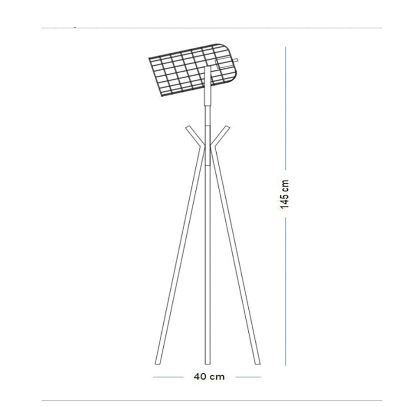 Aamya 145cm Polished Tripod Floor Lamp