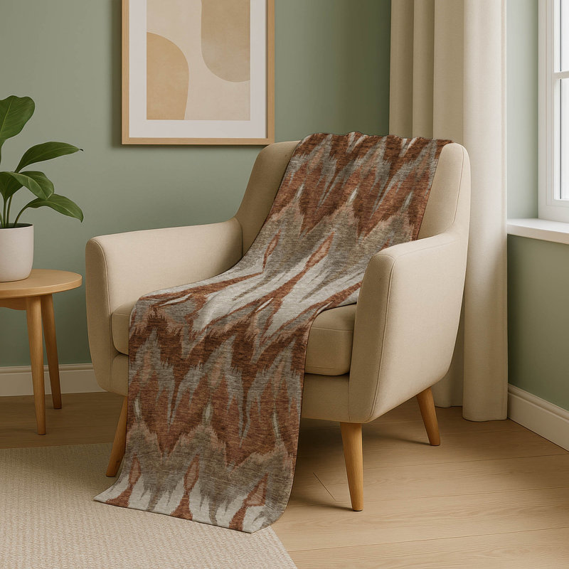 Jeté Addison Sherpa ASB743, Paprika Ikat