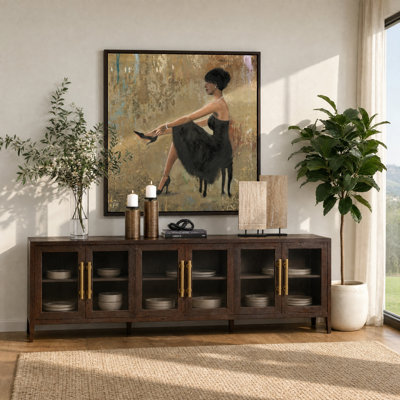 Buffet brun foncé 6 portes Toccoa