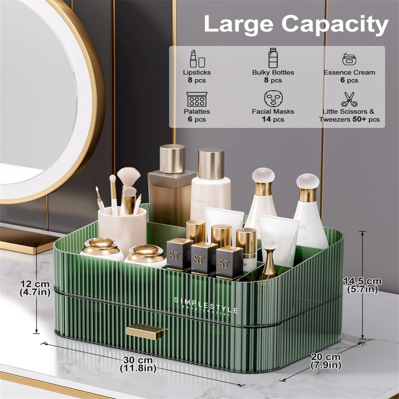Audriona Plastic 15 Compartment Makeup Organiser