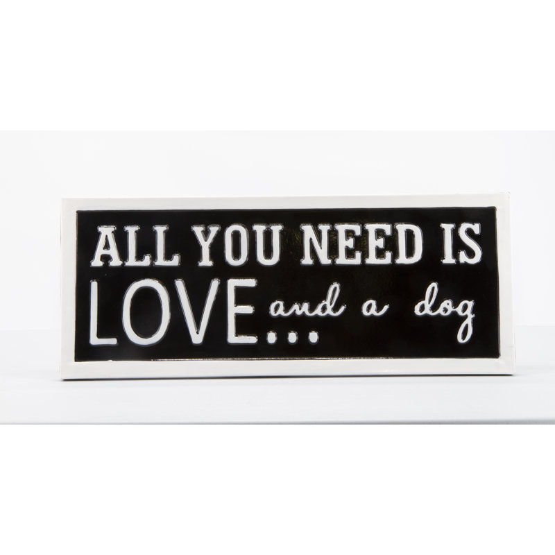 Décoration murale «All You Need Is Love And A Dog»