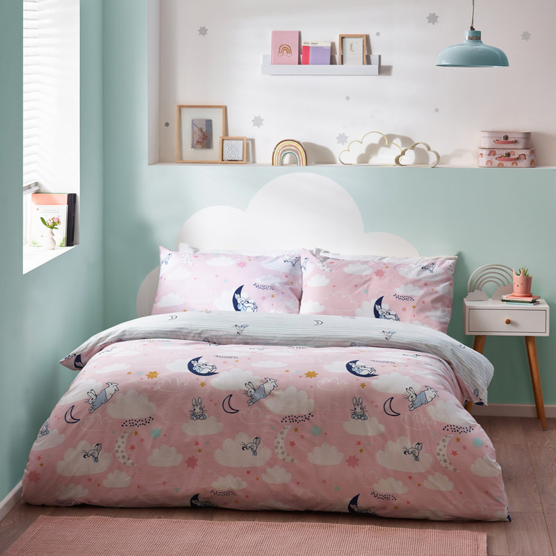 Sleepy Head Peter Rabbit 144 TC, Pink, 137cm W x 200cm L