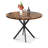 "Mid-Century Modern Brown Round Dining Table - 39" Space-Saving Design, 220 lbs Capacity & Adjustable Legs (Cafe/Bar/Kitchen)"