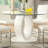 Balwinder Round Glass Top Solid Wood Base Dining Table-1130795890