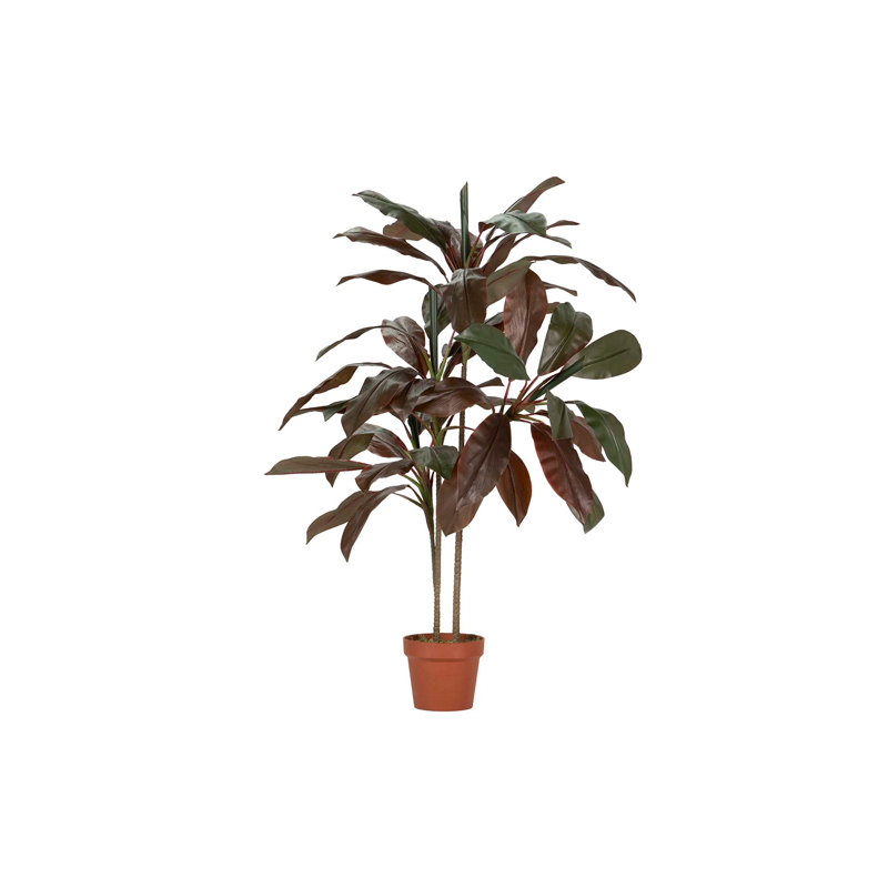 110 cm H Faux Banana Leaf Plant in Plastic Pot