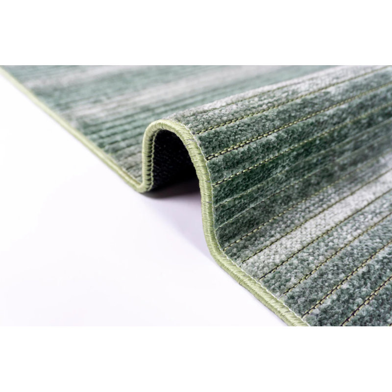 Rotella Green Machine Washable Non-Slip Base Durable Decorative Kilim Carpet, Rectangle 5'11" x 16'5"