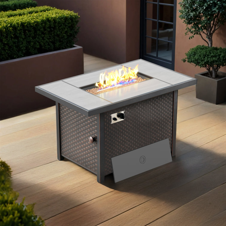 42" Fire Pit Table With Lid
