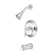 Vintage Pressure Balanced Dual Function Tub Faucet with Solid Brass Shower Head with Metal Lever Handles