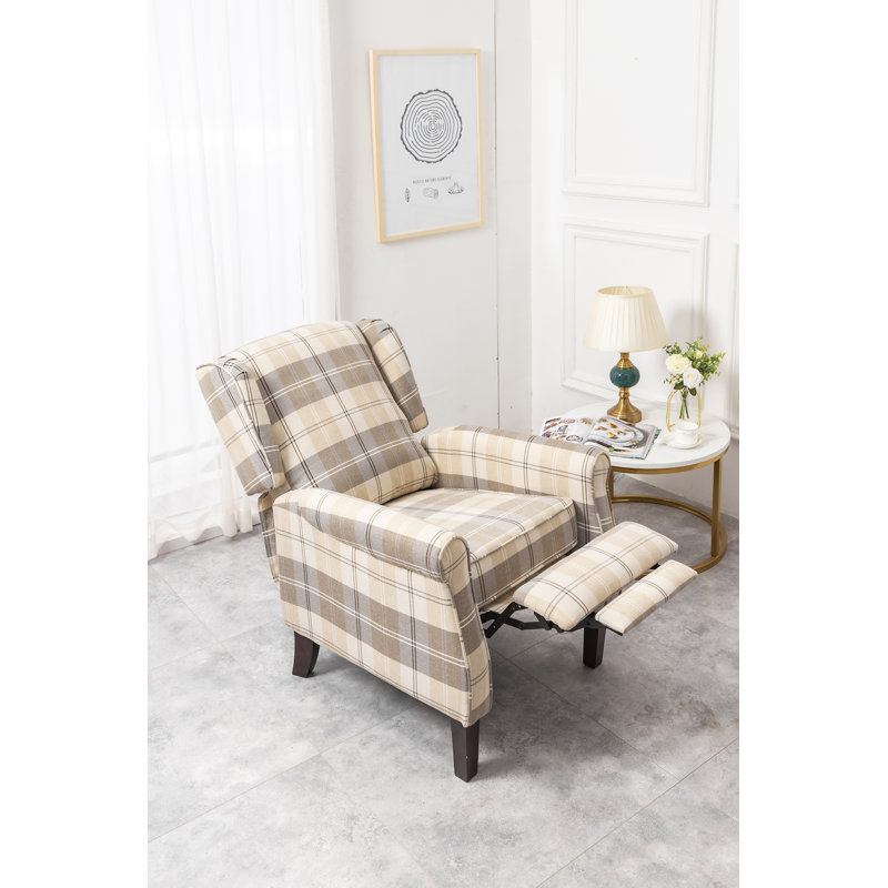 Imogen 70cm Wide Wing Chair Recliner, Brown/Beige