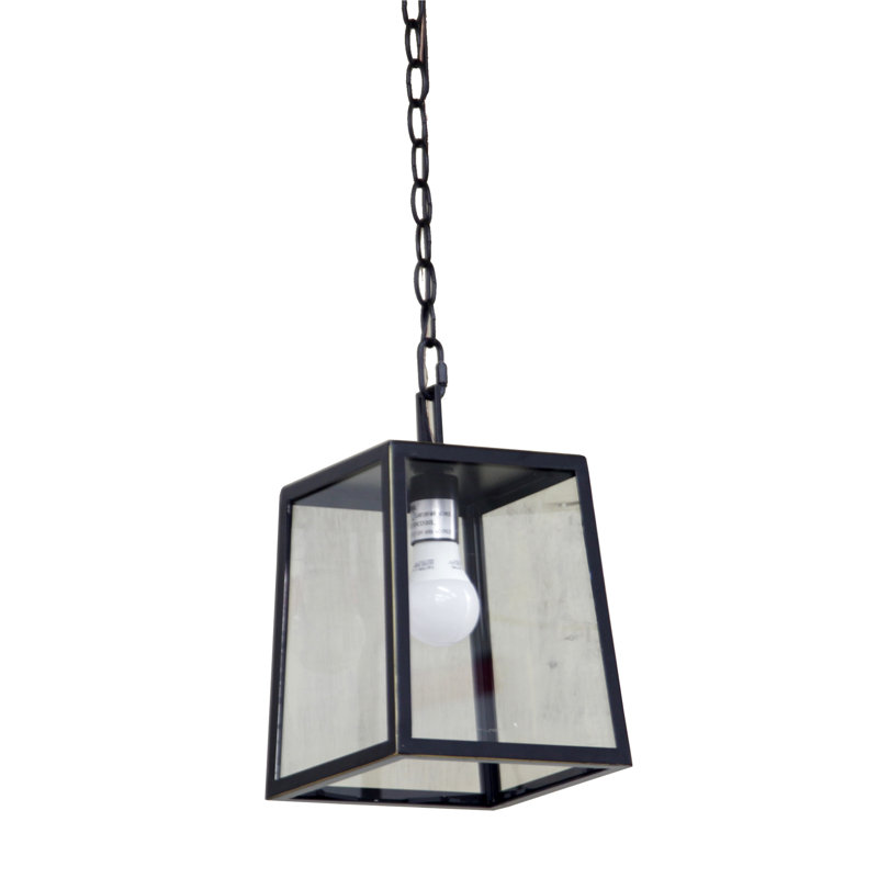 Lanterne suspendue d'extérieur à 1 ampoule Imperial Black, H 17 po x l 10 po x P 11 po