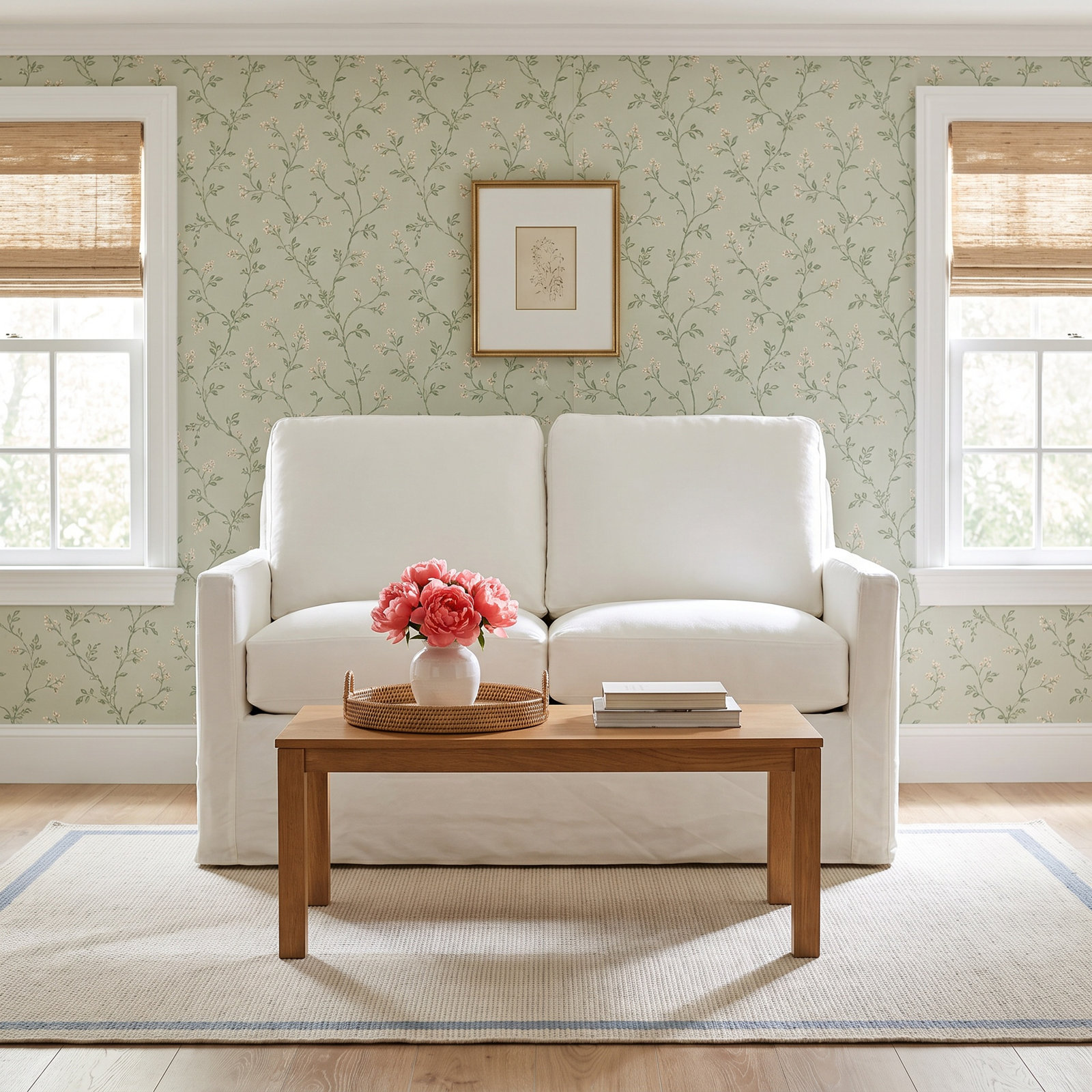 Savannah 58'' Slipcovered Loveseat, Classic Bleach White Twill