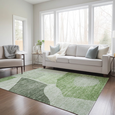 Charice Washable Abstract Indoor / Outdoor Rug
