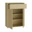 Chadwic Modern minimalistic shoe cabinet with 2 doors and 1 drawer, engineered wood, warm taupe, 74.5 cm W x 99.1 cm H x 34.9 cm D-964173354