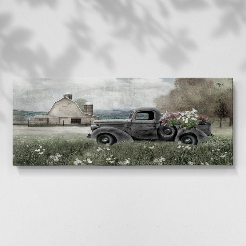 Country Nostalgia - Toile tendue avec châssis - Prêt à accrocher, H 20 po x l 50 po