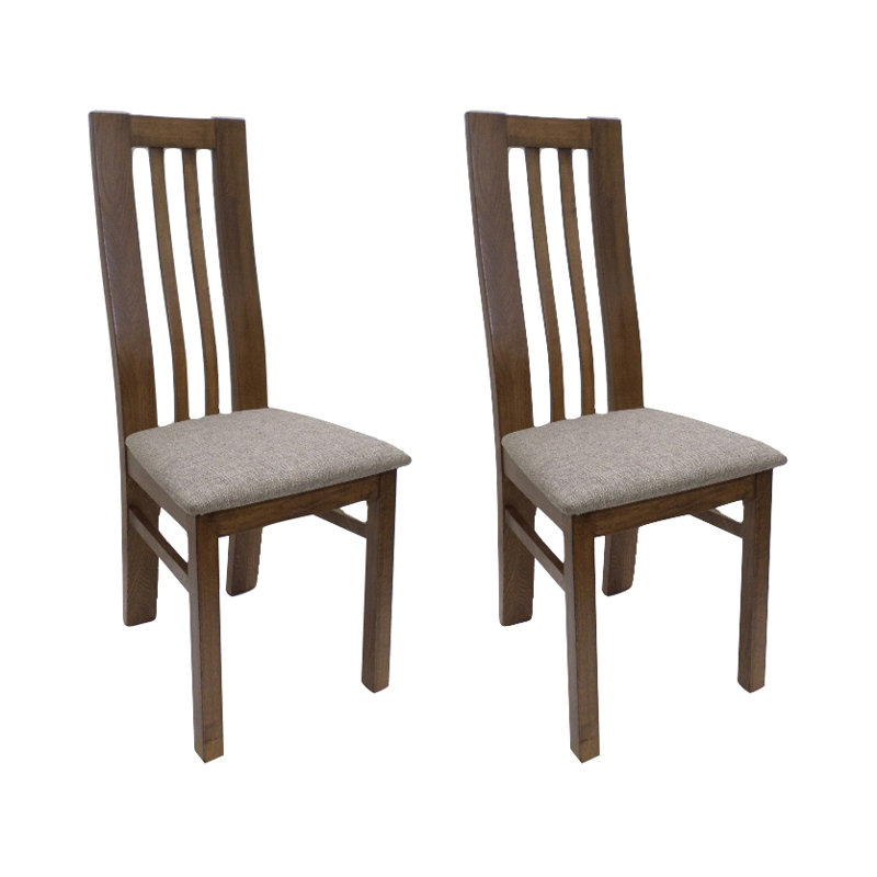 Rayleigh 49cm H Polyester Blend Upholstered Slat Back Dining Chair