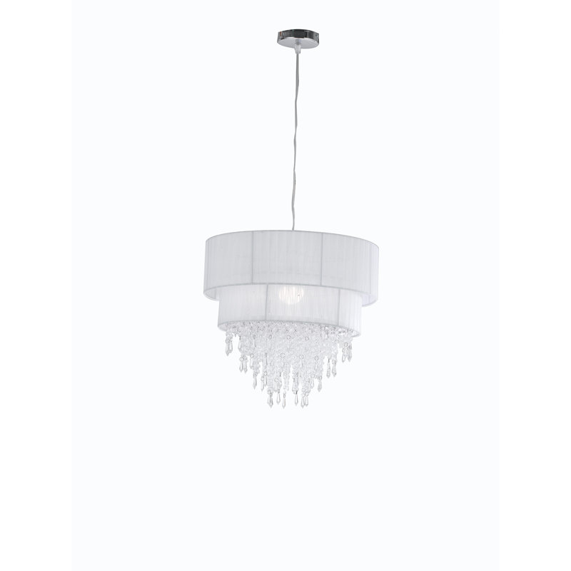 Noelle 1 - Light White Drum Pendant
