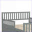 Lit plateforme double en bois massif avec 2 tiroirs de rangement Barrières de sécurité grises pour la chambre principale-1773579312