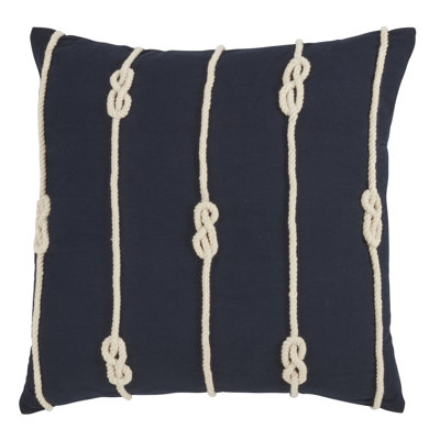 Corda Di Mare Cotton Down Indoor / Outdoor Striped Throw Pillow
