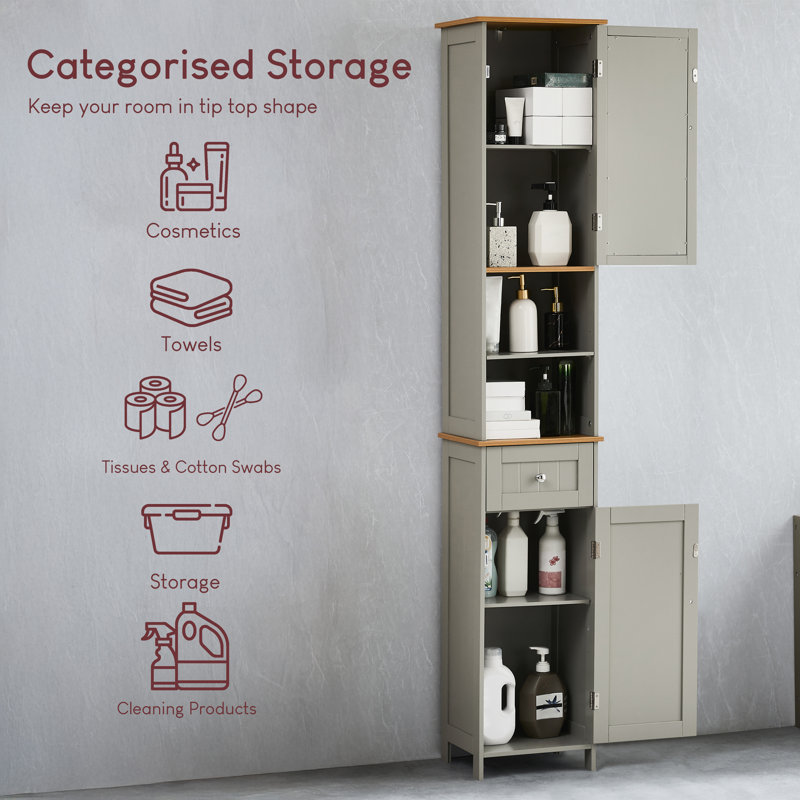 Milano Linen Cabinet, Grey