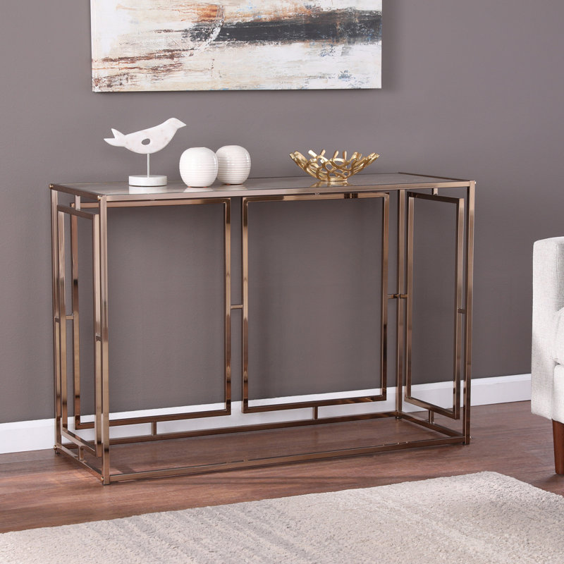 Faux Marble Console Table