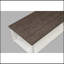 Table basse brune de style campagnard avec plateau de table rectangulaire 1 pièce et roulettes