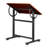 Drafting Table, Adjustable 0°–90° Tilt Drawing Desk, Portable Artist Table with Black H-Frame and Brown Desktop, Wooden Painting Desk Craft Workstation for Reading, Writing, Crafting, Meeting