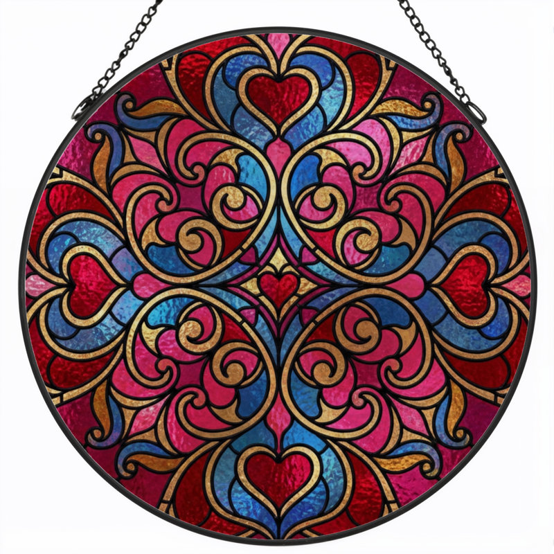 Panneau de vitrail 12 "H, 12" H x 12" W