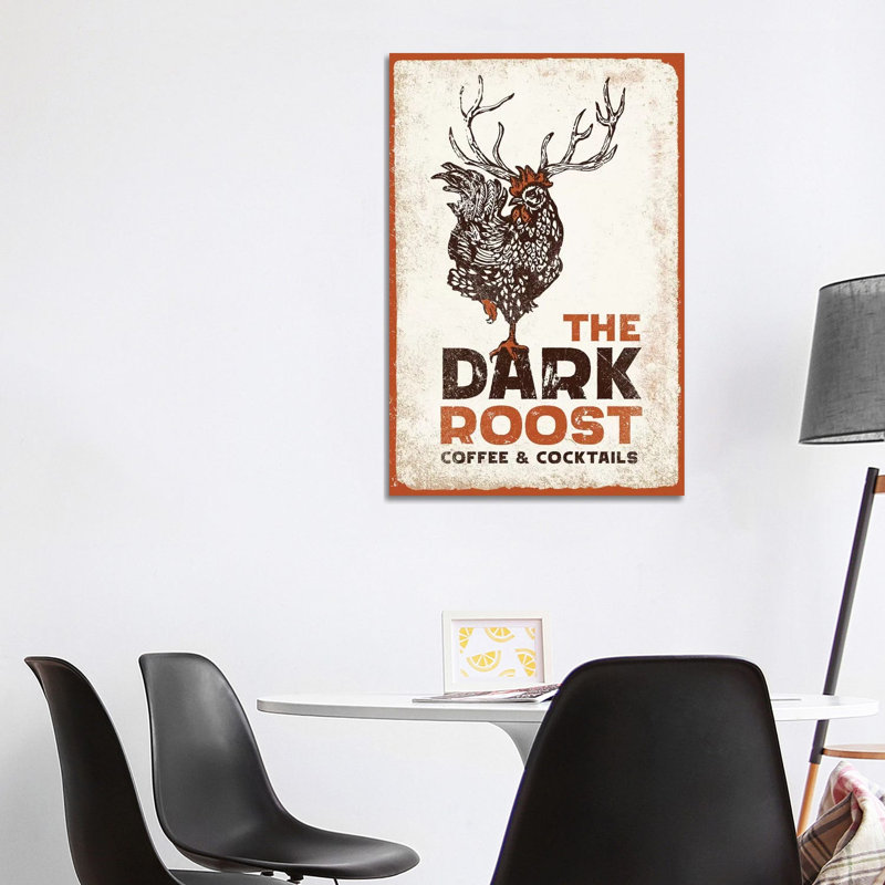 Dark Rooster Burnt Orange by The Whiskey Ginger - Wrapped Canvas Print, 101.6cm H x 66.04cm W x 1.91cm D