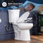 Toilette allongée deux pièces à hauteur de fauteuil de 18,9 po en blanc, chasse simple 1,28 GPF, siège à fermeture en douceur, MaP 1000 g-120149965