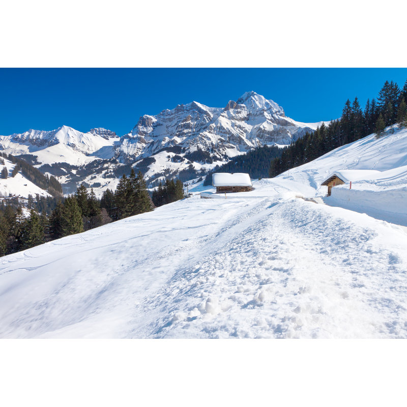 Winter Swiss Alps by Gevision - Wrapped Canvas Print, 30cm H x 46cm W