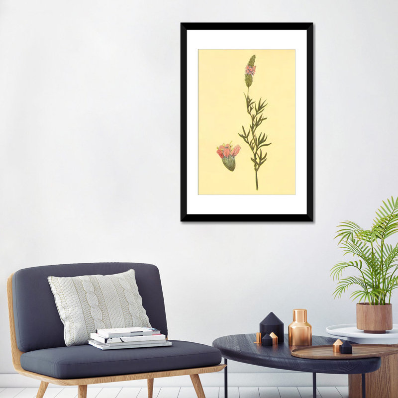 « prairie trèfle », impression sur toile, H 24 po x l 16 po x P 1 po, Papier d'art encadré noir, Blanc