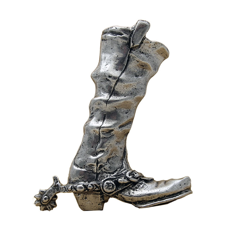 Poignée fantaisie fantaisie pour chaussures, Étain brillant, Droite
