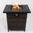 28Inch Wicker Square Fire Pit Table