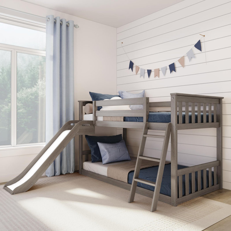 Kincer Kids Twin Over Twin Bunk Bed, Clay