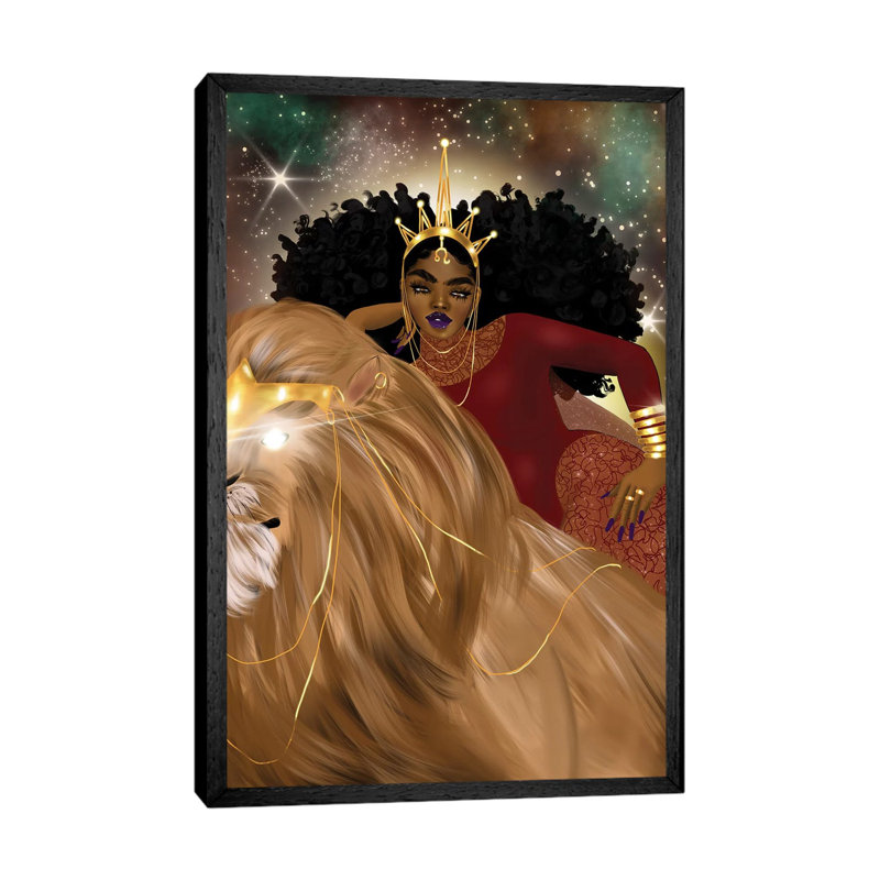 A Regal Story - Print on Canvas, 66.04 cm H x 45.72 cm W, Black Framed