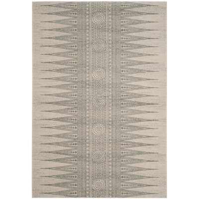 Abbingt Southwestern Ivory/Silver Area Rug