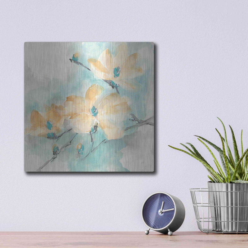 Teal Buds II par Chris Paschke, H 12 po x l 12 po