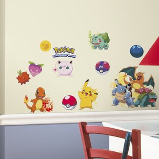 GIANT PIKACHU Pokemon Peel & Stick Wall Decals Mural Pokeball Stickers Boys  Room